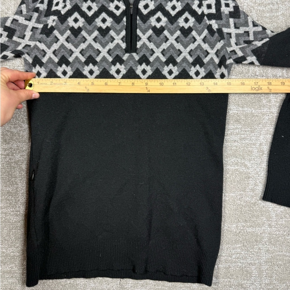 Title Nine Super Power Argyle Zip Wool Sweater Size XS - Picture 3 of 6